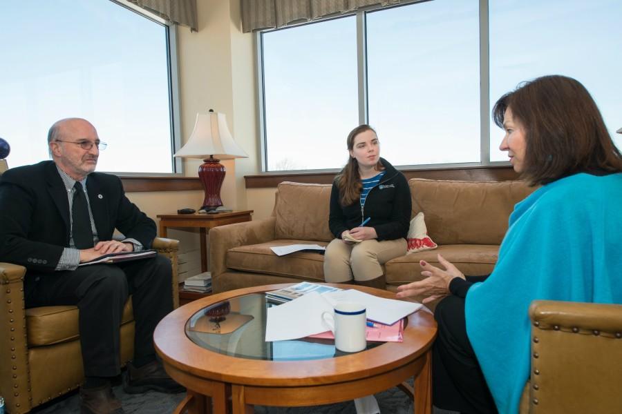 President Ripich, Bill Bola and Shannon Cardinal. Photo Credit: Holly Haywood