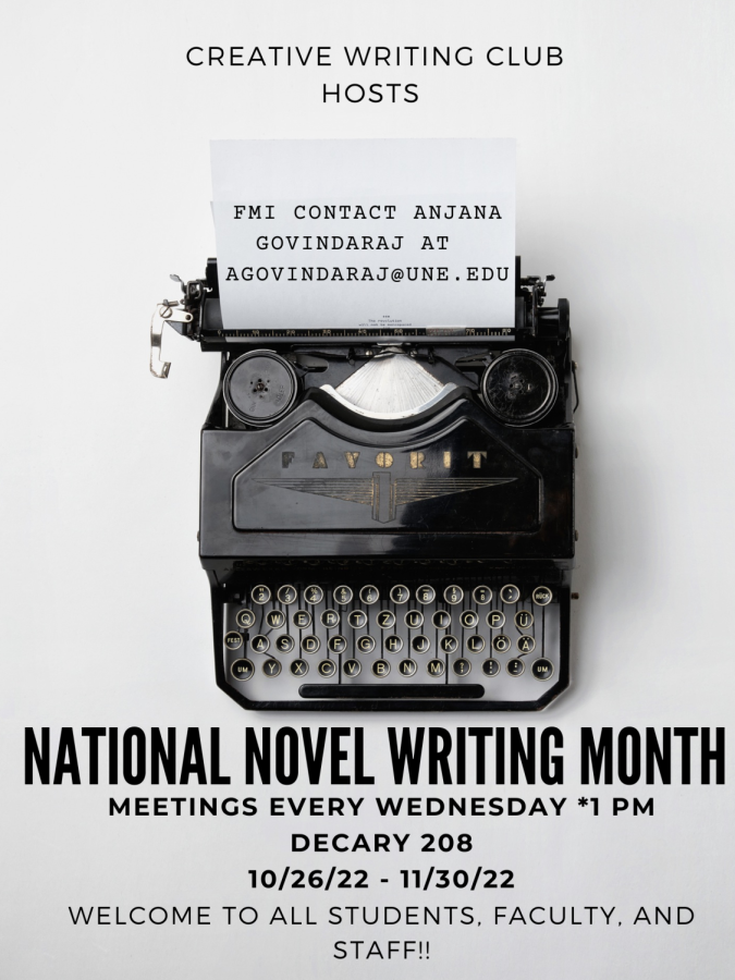 UNE Hosts National Novel Writing Month