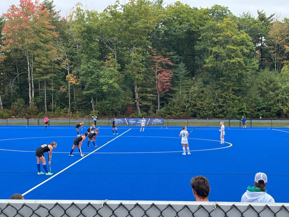 UNE squares up with Endicott during the September 21st game.